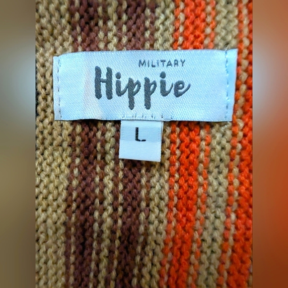Military Hippie Cardigan Wrap Sweater  Made in the USA  Stylish - Picture 10 of 12